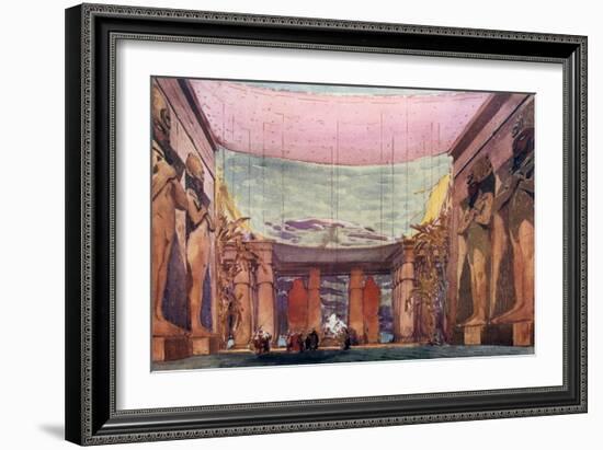 Set Design for a Ballets Russes Production of Cleopatra, 1909-Leon Bakst-Framed Giclee Print