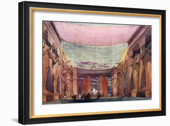 Set Design for a Ballets Russes Production of Cleopatra, 1909-Leon Bakst-Framed Giclee Print