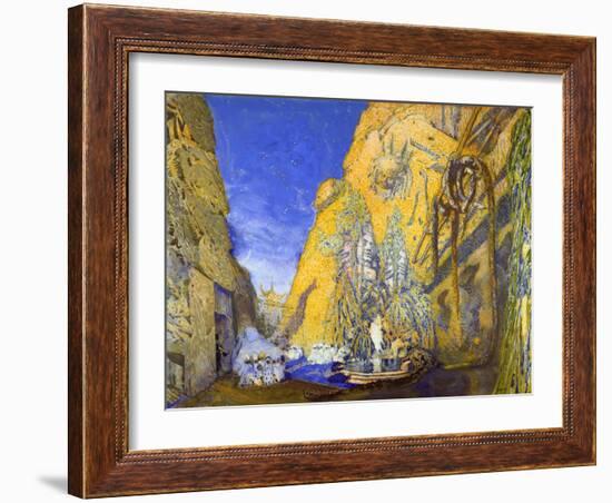 Set Design for a Ballets Russes Production of Le Dieu Bleu (The Blue Go), 1911-Leon Bakst-Framed Giclee Print