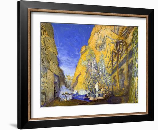 Set Design for a Ballets Russes Production of Le Dieu Bleu (The Blue Go), 1911-Leon Bakst-Framed Giclee Print