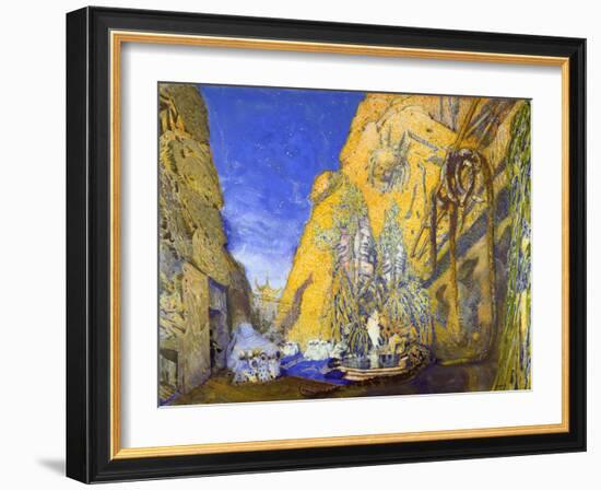 Set Design for a Ballets Russes Production of Le Dieu Bleu (The Blue Go), 1911-Leon Bakst-Framed Giclee Print