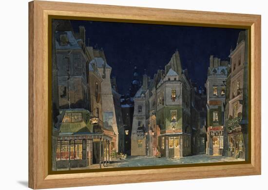 Set design for Act 2 of La Bohème, Opera by Giacomo Puccini-Adolfo Hohenstein-Framed Premier Image Canvas