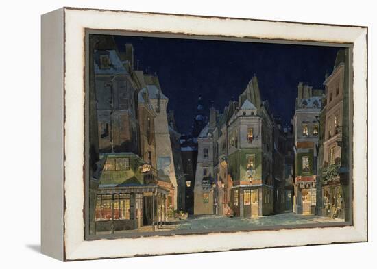 Set design for Act 2 of La Bohème, Opera by Giacomo Puccini-Adolfo Hohenstein-Framed Premier Image Canvas