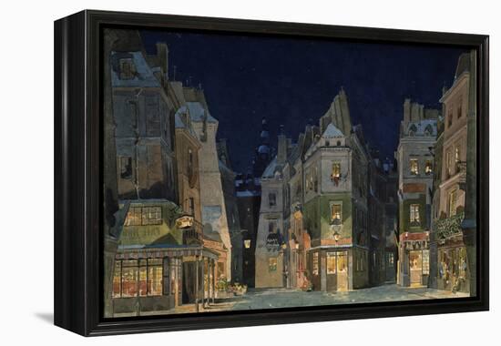 Set design for Act 2 of La Bohème, Opera by Giacomo Puccini-Adolfo Hohenstein-Framed Premier Image Canvas