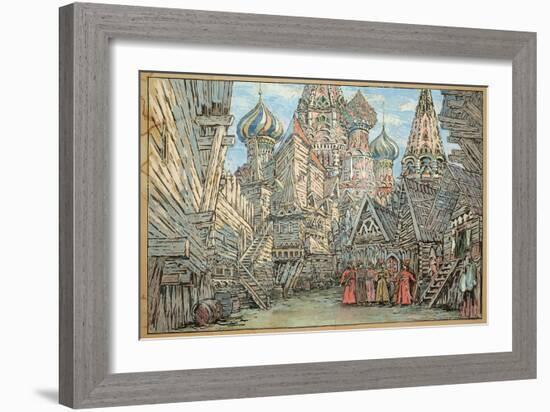 Set Design for Act I of the Opera 'Khovanshchina' (1911), (Gouache on Board)-Konstantin Alekseevich Korovin-Framed Giclee Print