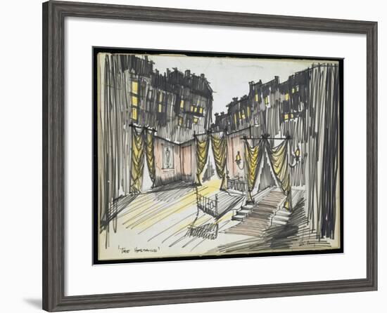 Set Design for Brendan Behan's the Hostage, UK, 1959-null-Framed Giclee Print