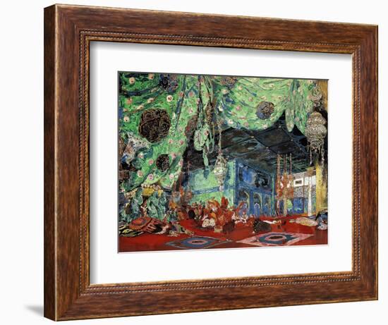 Set Design for "Scheherazade" by Rimsky-Korsakov (1844-1908) 1916-Leon Bakst-Framed Giclee Print