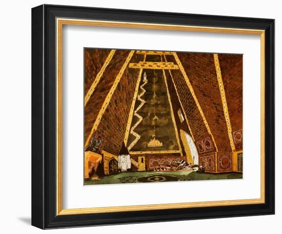 Set Design for Thamar, Ballet by Mily Balakirev, 1912-Leon Bakst-Framed Giclee Print