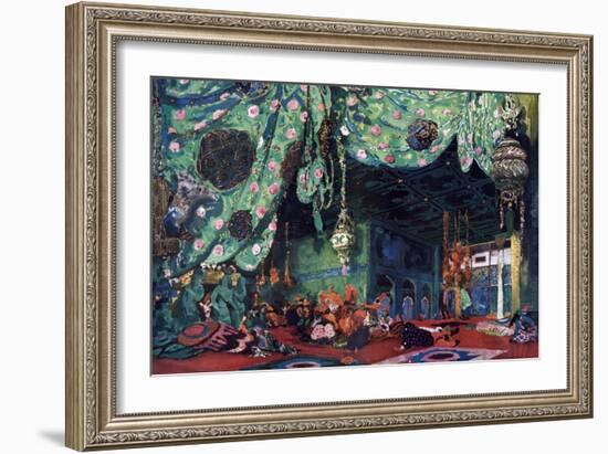 Set Design for the Ballet Scheherazade, C1913-Leon Bakst-Framed Giclee Print