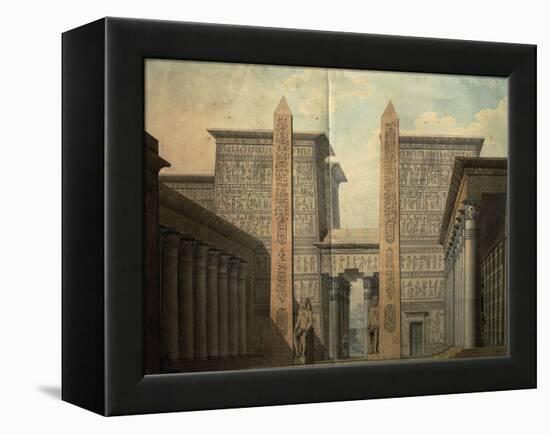 Set Design for the Court of the Temple-Simon Quaglio-Framed Premier Image Canvas