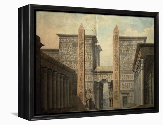 Set Design for the Court of the Temple-Simon Quaglio-Framed Premier Image Canvas