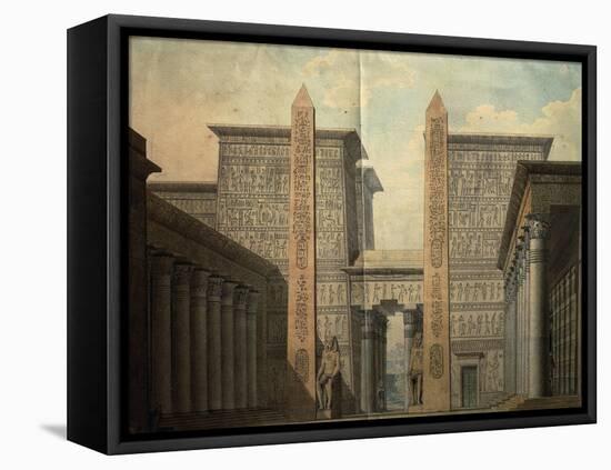 Set Design for the Court of the Temple-Simon Quaglio-Framed Premier Image Canvas