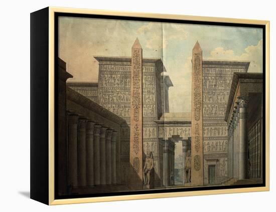 Set Design for the Court of the Temple-Simon Quaglio-Framed Premier Image Canvas