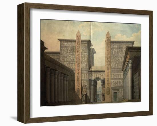 Set Design for the Court of the Temple-Simon Quaglio-Framed Giclee Print