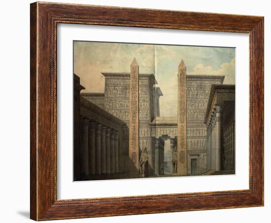 Set Design for the Court of the Temple-Simon Quaglio-Framed Giclee Print