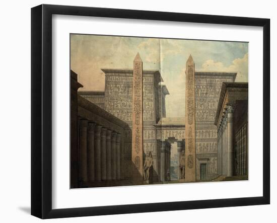 Set Design for the Court of the Temple-Simon Quaglio-Framed Giclee Print