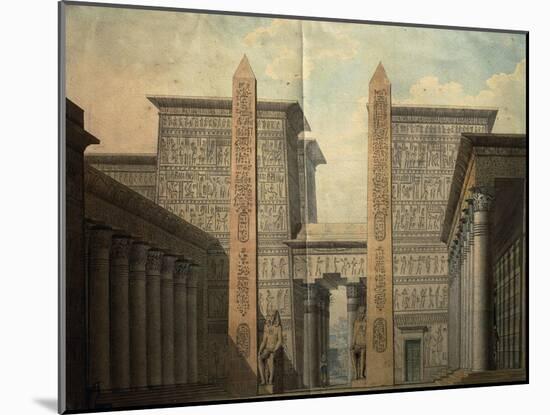 Set Design for the Court of the Temple-Simon Quaglio-Mounted Giclee Print