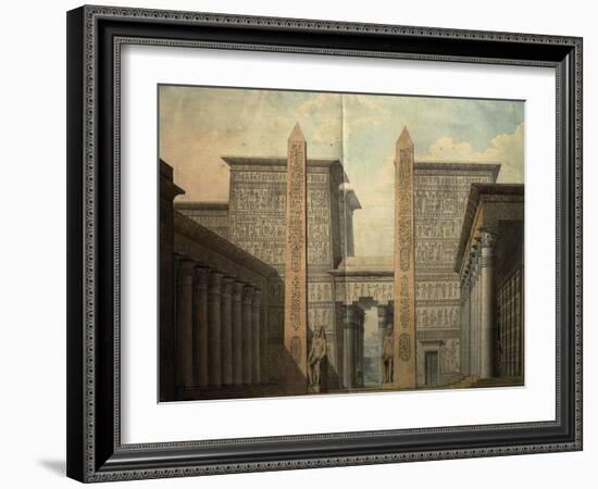 Set Design for the Court of the Temple-Simon Quaglio-Framed Giclee Print