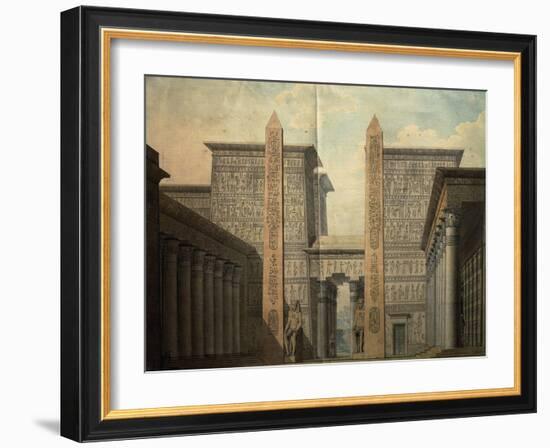 Set Design for the Court of the Temple-Simon Quaglio-Framed Giclee Print