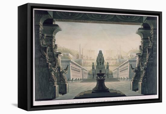 Set Design for the Final Scene of "The Magic Flute" by Wolfgang Amadeus Mozart-Karl Friedrich Schinkel-Framed Premier Image Canvas