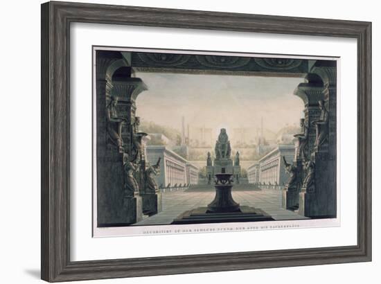 Set Design for the Final Scene of "The Magic Flute" by Wolfgang Amadeus Mozart-Karl Friedrich Schinkel-Framed Giclee Print