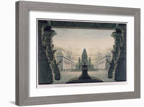 Set Design for the Final Scene of "The Magic Flute" by Wolfgang Amadeus Mozart-Karl Friedrich Schinkel-Framed Giclee Print