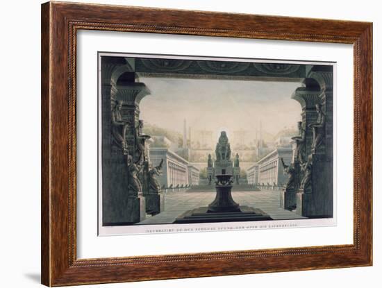 Set Design for the Final Scene of "The Magic Flute" by Wolfgang Amadeus Mozart-Karl Friedrich Schinkel-Framed Giclee Print