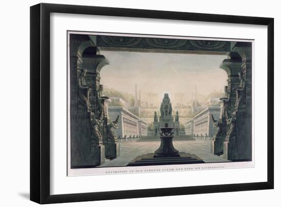 Set Design for the Final Scene of "The Magic Flute" by Wolfgang Amadeus Mozart-Karl Friedrich Schinkel-Framed Giclee Print