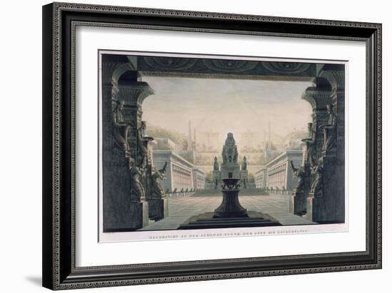 Set Design for the Final Scene of "The Magic Flute" by Wolfgang Amadeus Mozart-Karl Friedrich Schinkel-Framed Giclee Print