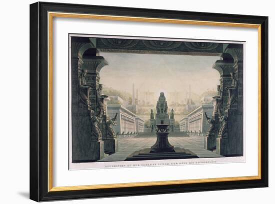 Set Design for the Final Scene of "The Magic Flute" by Wolfgang Amadeus Mozart-Karl Friedrich Schinkel-Framed Giclee Print