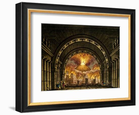 Set Design of Eruption of Vesuvius-Alessandro Sanquirico-Framed Giclee Print