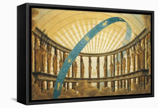 Set Design of the Temple of the Sun-Simon Quaglio-Framed Premier Image Canvas