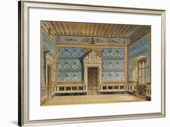 Set Design Sketch for Don Giovanni or the Rake Punish'D, Consortium, Interior of Court-null-Framed Giclee Print