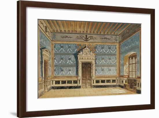 Set Design Sketch for Don Giovanni or the Rake Punish'D, Consortium, Interior of Court-null-Framed Giclee Print