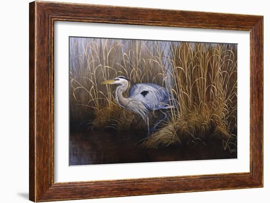 Set in Gold - Great Blue Heron-Wilhelm Goebel-Framed Giclee Print