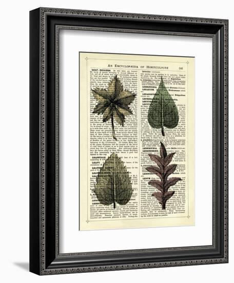 Set of 4 Leaves-Marion Mcconaghie-Framed Art Print