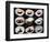 Set Of 9 Different Nigirizushi (Sushi)-Lev4-Framed Art Print