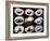 Set Of 9 Different Nigirizushi (Sushi)-Lev4-Framed Art Print