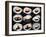 Set Of 9 Different Nigirizushi (Sushi)-Lev4-Framed Art Print