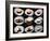 Set Of 9 Different Nigirizushi (Sushi)-Lev4-Framed Art Print