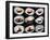 Set Of 9 Different Nigirizushi (Sushi)-Lev4-Framed Art Print