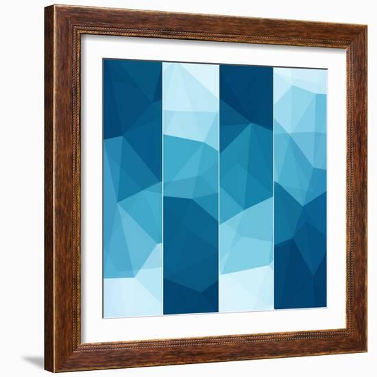 Set of Abstract Blue Background-epic44-Framed Premium Giclee Print