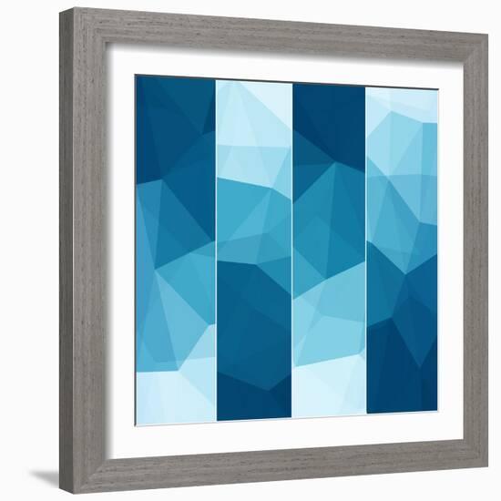 Set of Abstract Blue Background-epic44-Framed Art Print