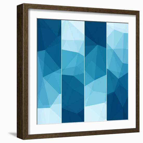 Set of Abstract Blue Background-epic44-Framed Art Print