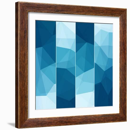 Set of Abstract Blue Background-epic44-Framed Art Print