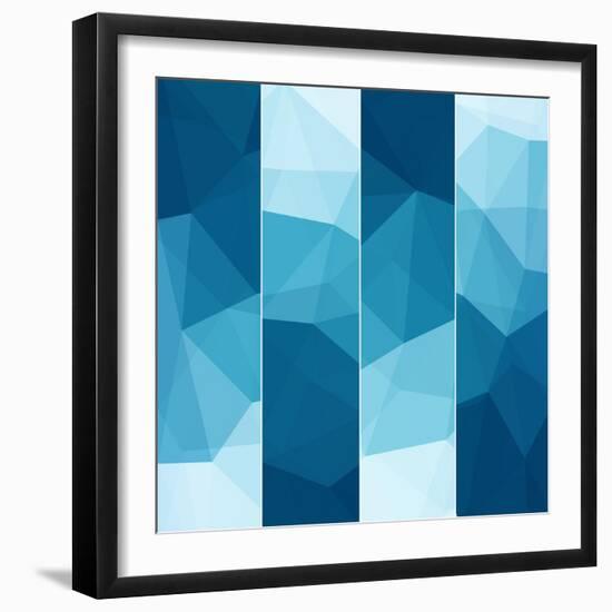 Set of Abstract Blue Background-epic44-Framed Art Print