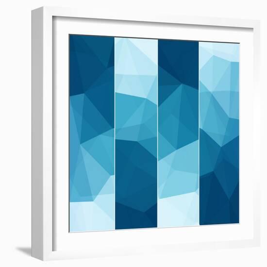 Set of Abstract Blue Background-epic44-Framed Art Print