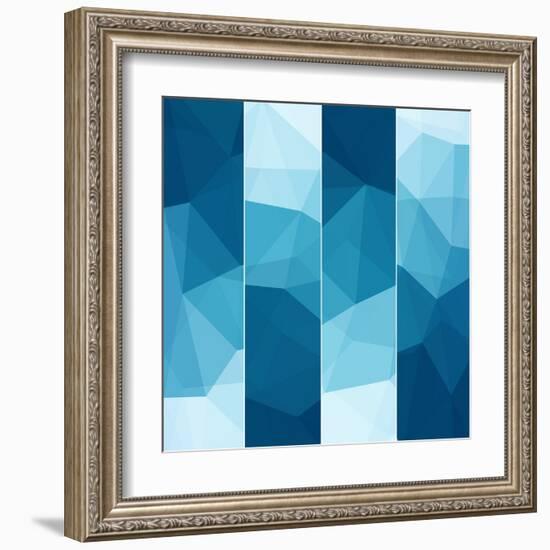 Set of Abstract Blue Background-epic44-Framed Art Print