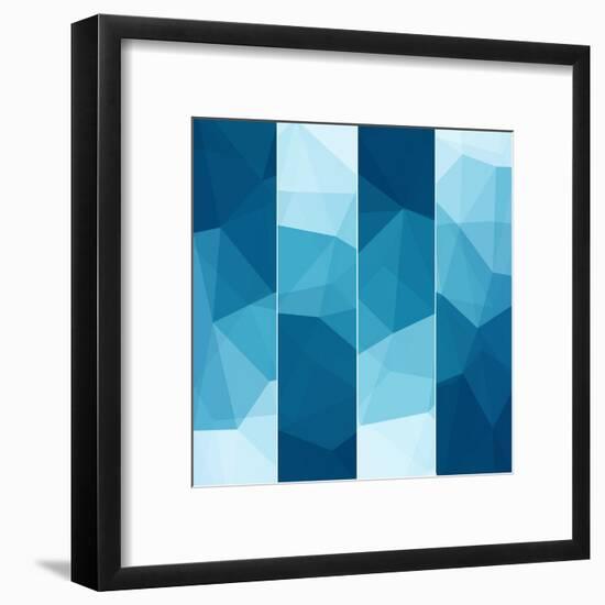 Set of Abstract Blue Background-epic44-Framed Art Print