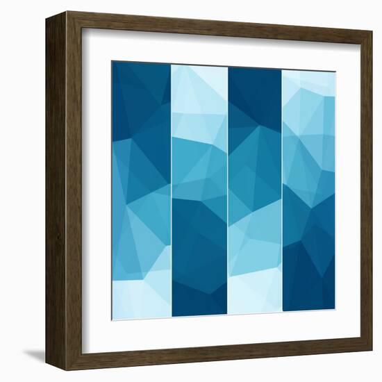 Set of Abstract Blue Background-epic44-Framed Art Print